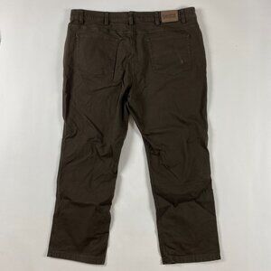 Duluth Trading Co Flex Fire Hose Pants Mens 46 x 32 Actual 44 x 30.5 Brown